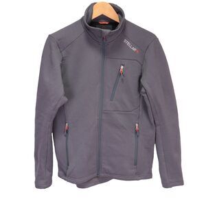 Stellar Equipment EQ Performance Jacket Sz M Grey Full Zip Pockets Light Stretch